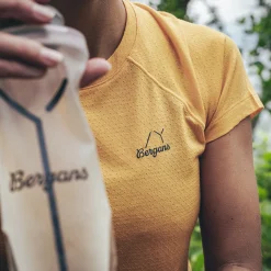 Shop Bergans Y LightLine Merino Tee Women - Mango Yellow