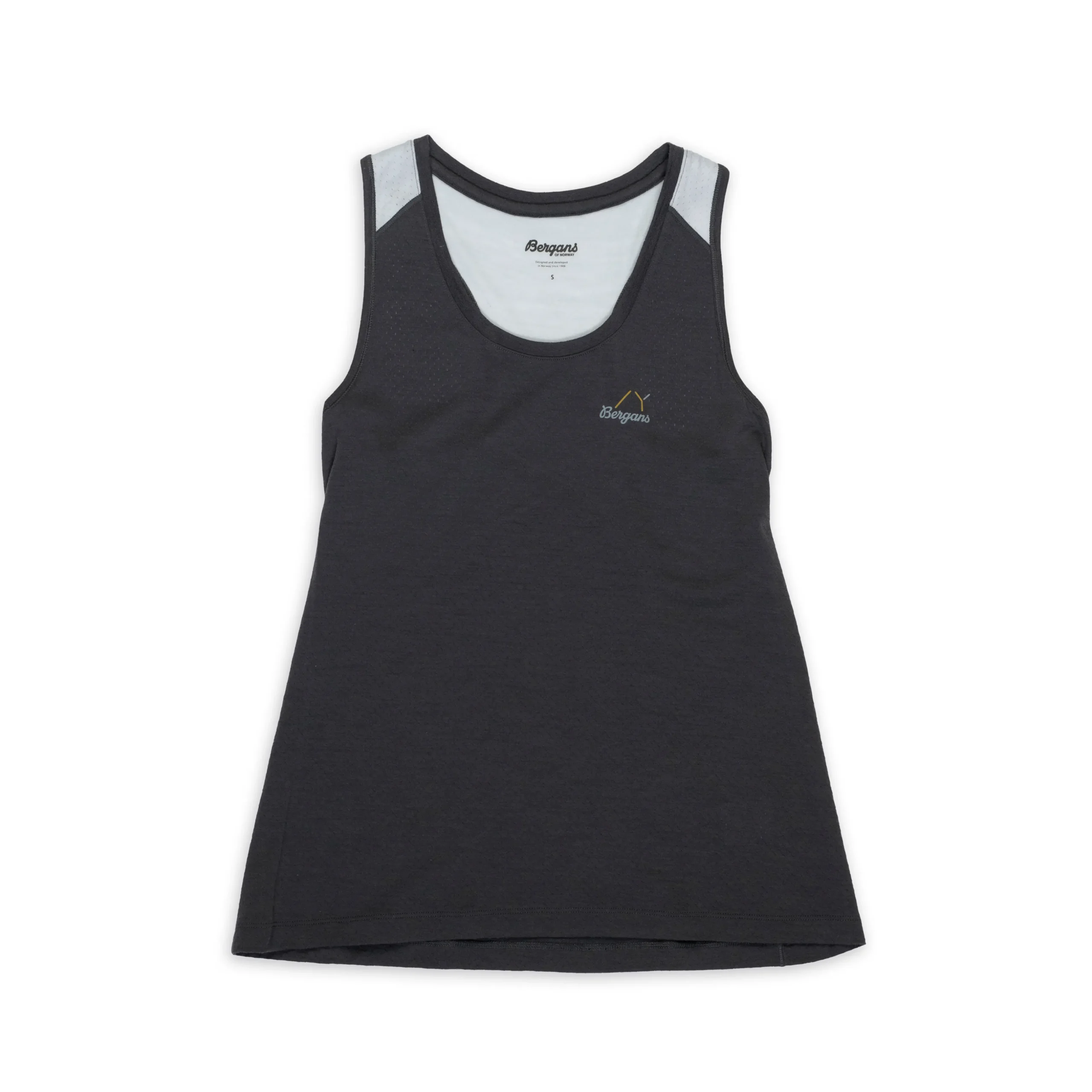 Outlet Bergans Y LightLine Merino Top Women - Dark Shadow Grey / Pearl Grey