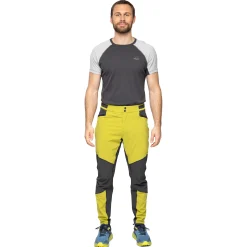 Store Bergans Y LightLine Progressive Pants Men - Golden Lime Green / Dark Shadow Grey