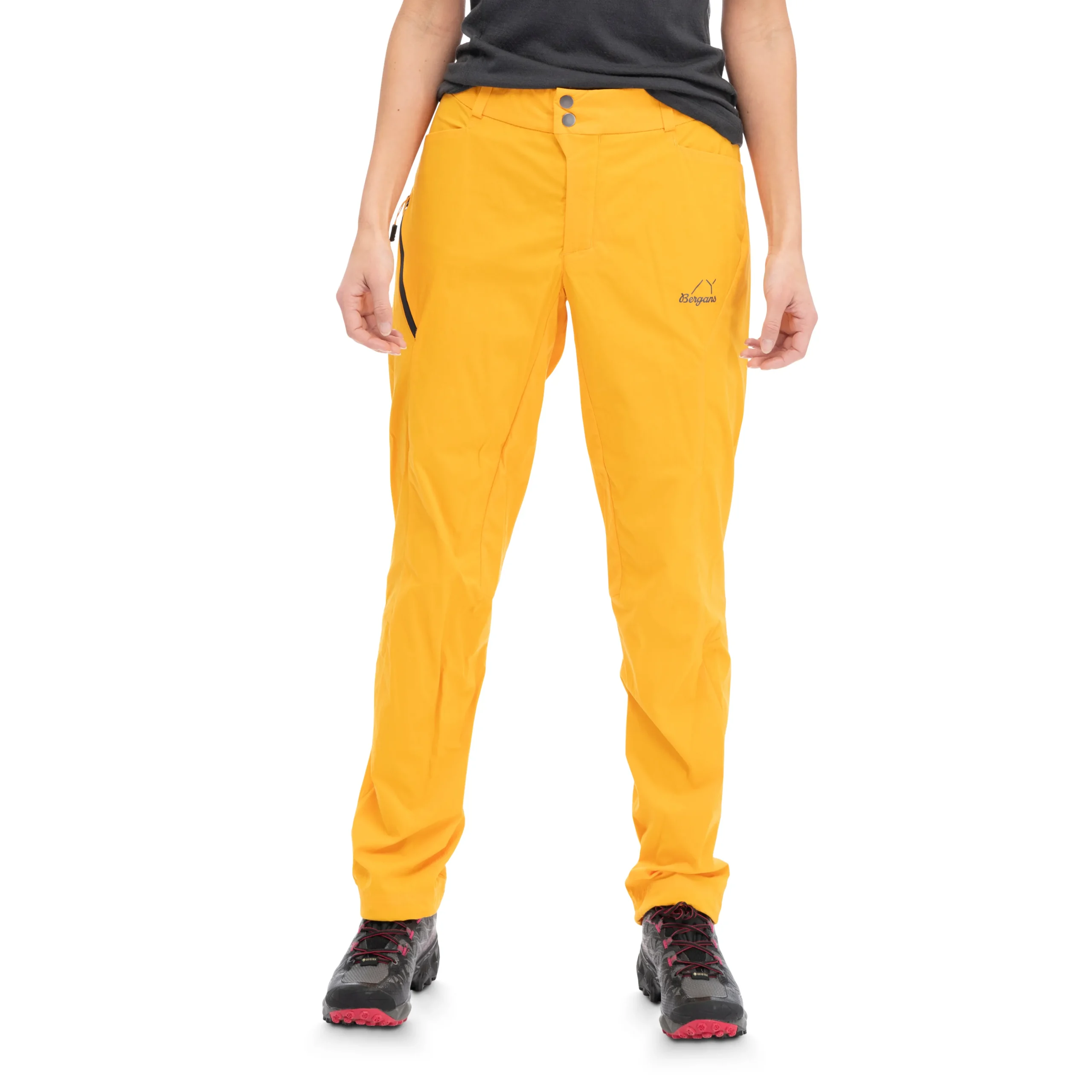 Shop Bergans Y LightLine Vapor Pants Women - Mango Yellow