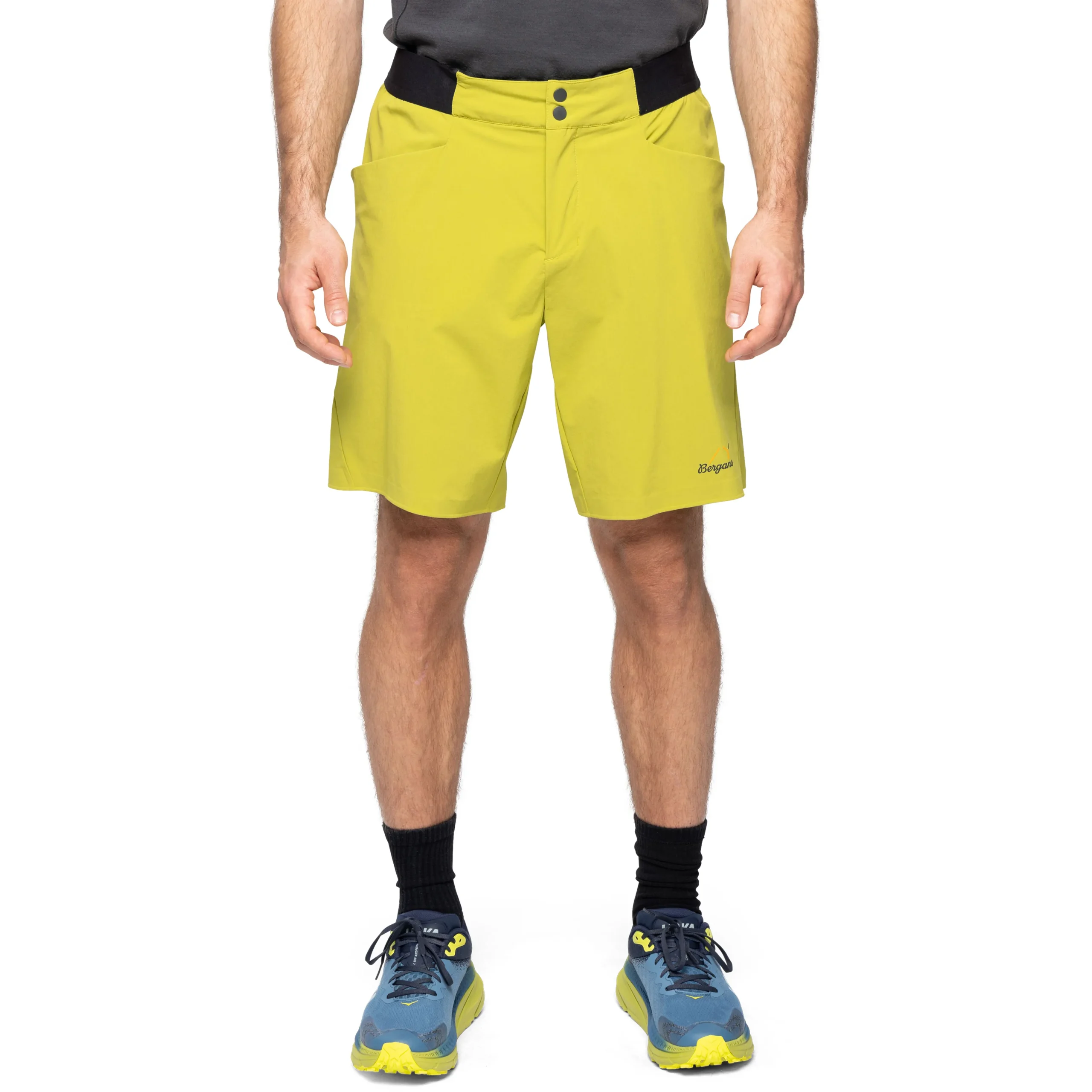 New Bergans Y LightLine Vapor Shorts Men - Golden Lime Green