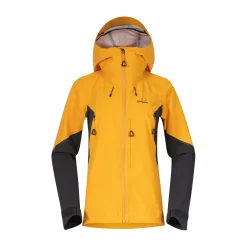 Outlet Bergans Y MountainLine Hybrid Softshell Jacket Women - Mango Yellow / Dark Shadow Grey