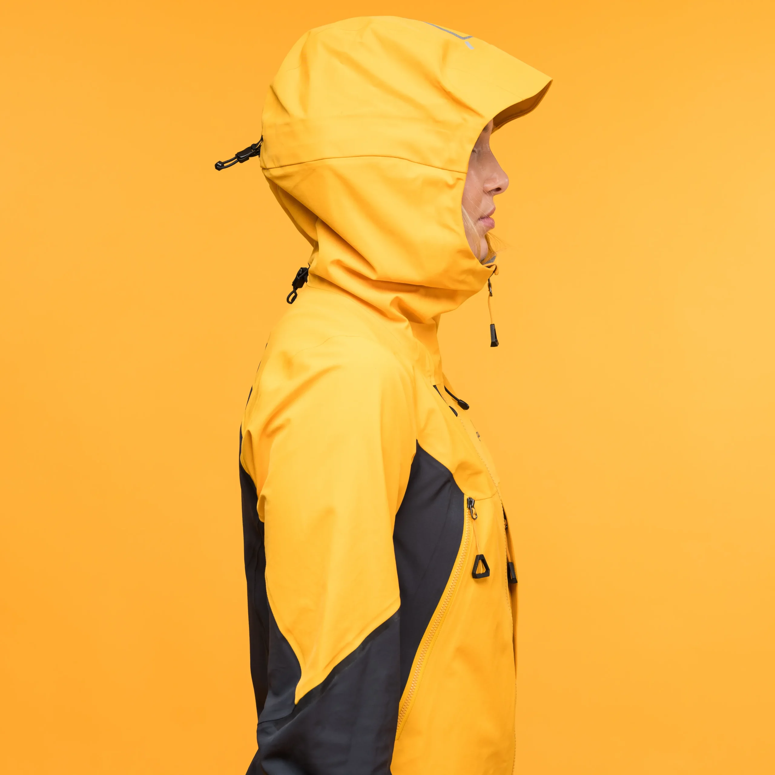 Outlet Bergans Y MountainLine Hybrid Softshell Jacket Women - Mango Yellow / Dark Shadow Grey