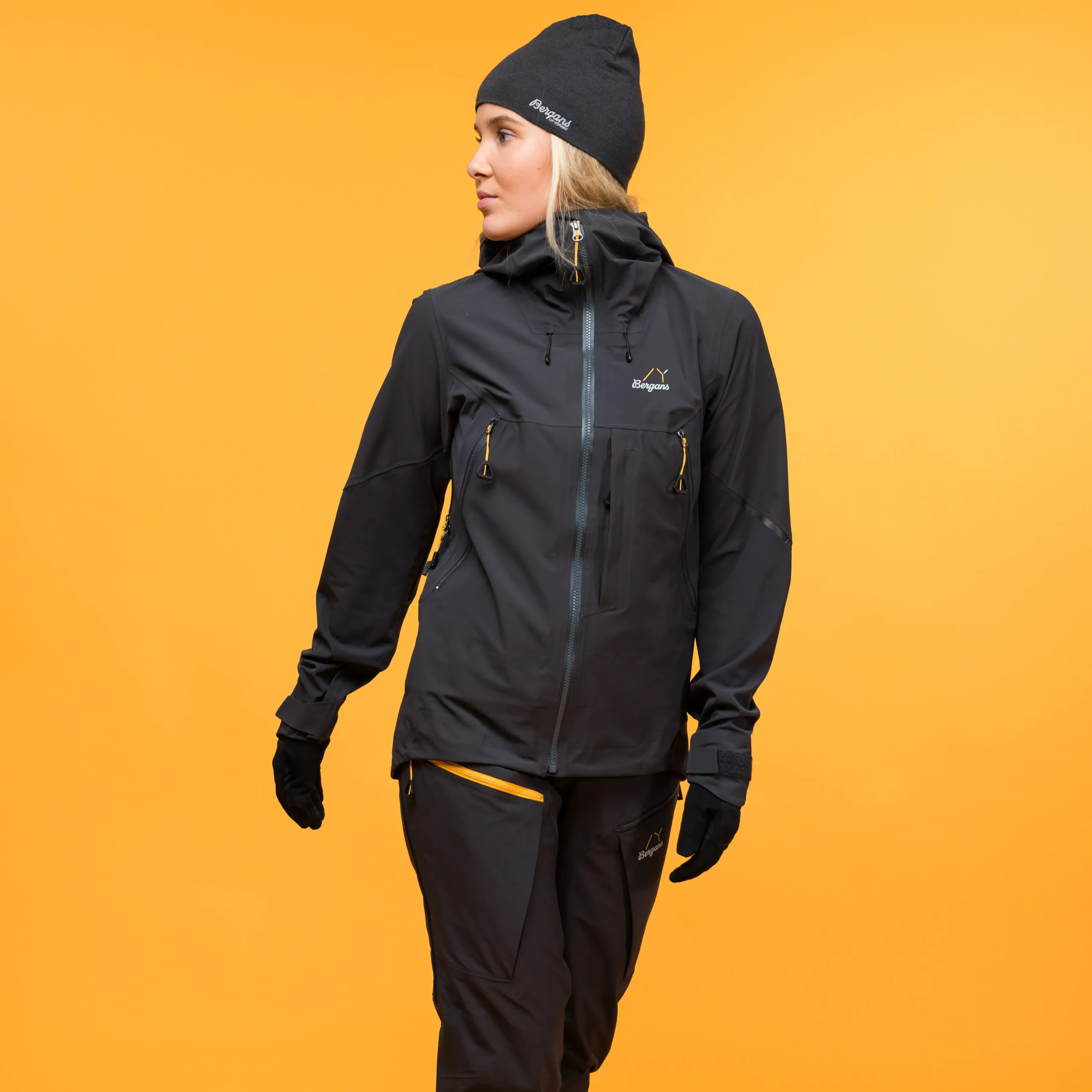 New Bergans Y MountainLine Hybrid Softshell Jacket Women - Dark Shadow Grey