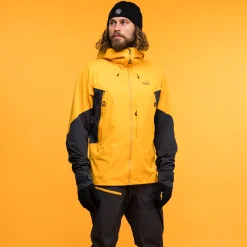 Online Bergans Y MountainLine Hybrid Softshell Jacket Men - Mango Yellow / Dark Shadow Grey