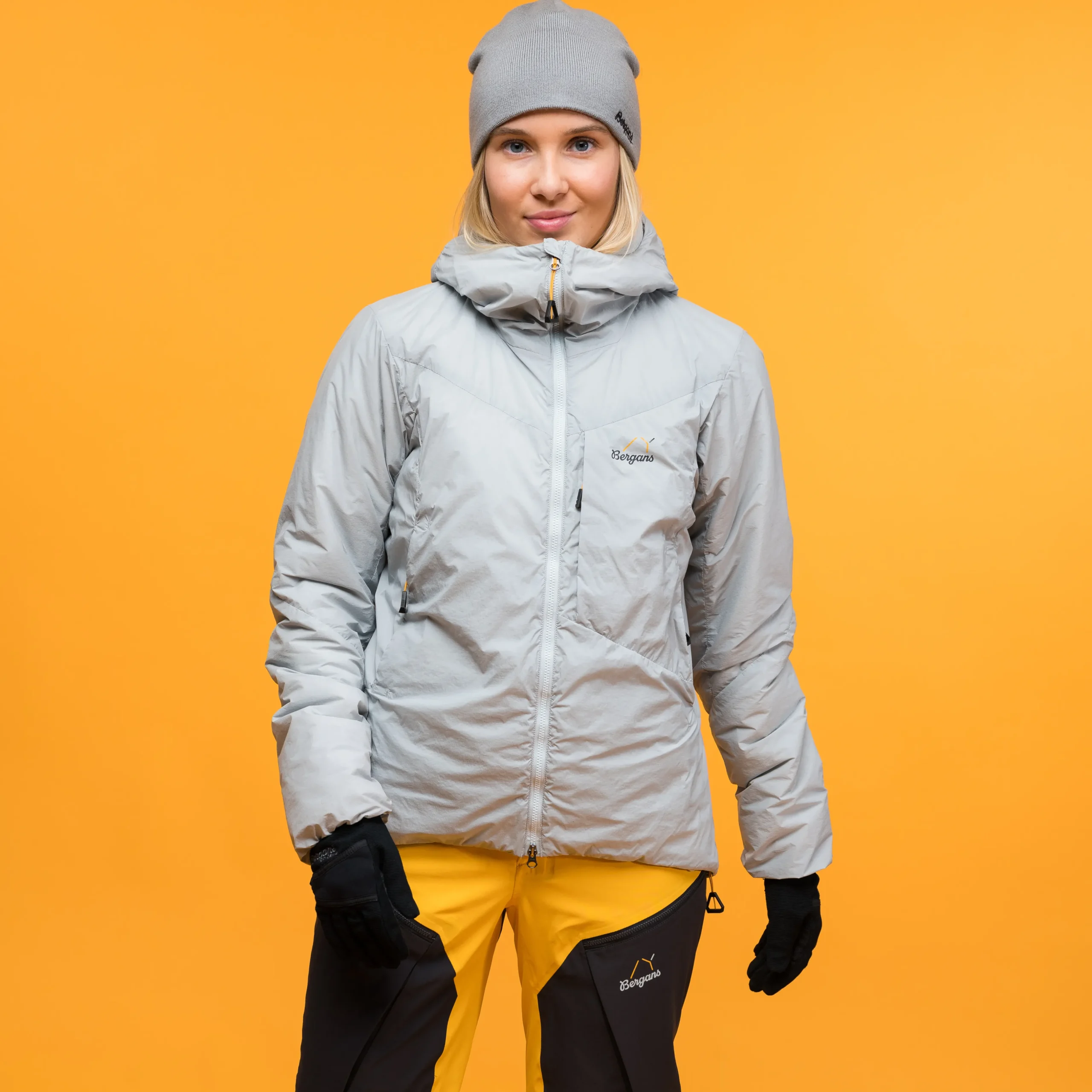 Discount Bergans Y MountainLine Insulated Windbreaker Jacket Women - Pearl Grey