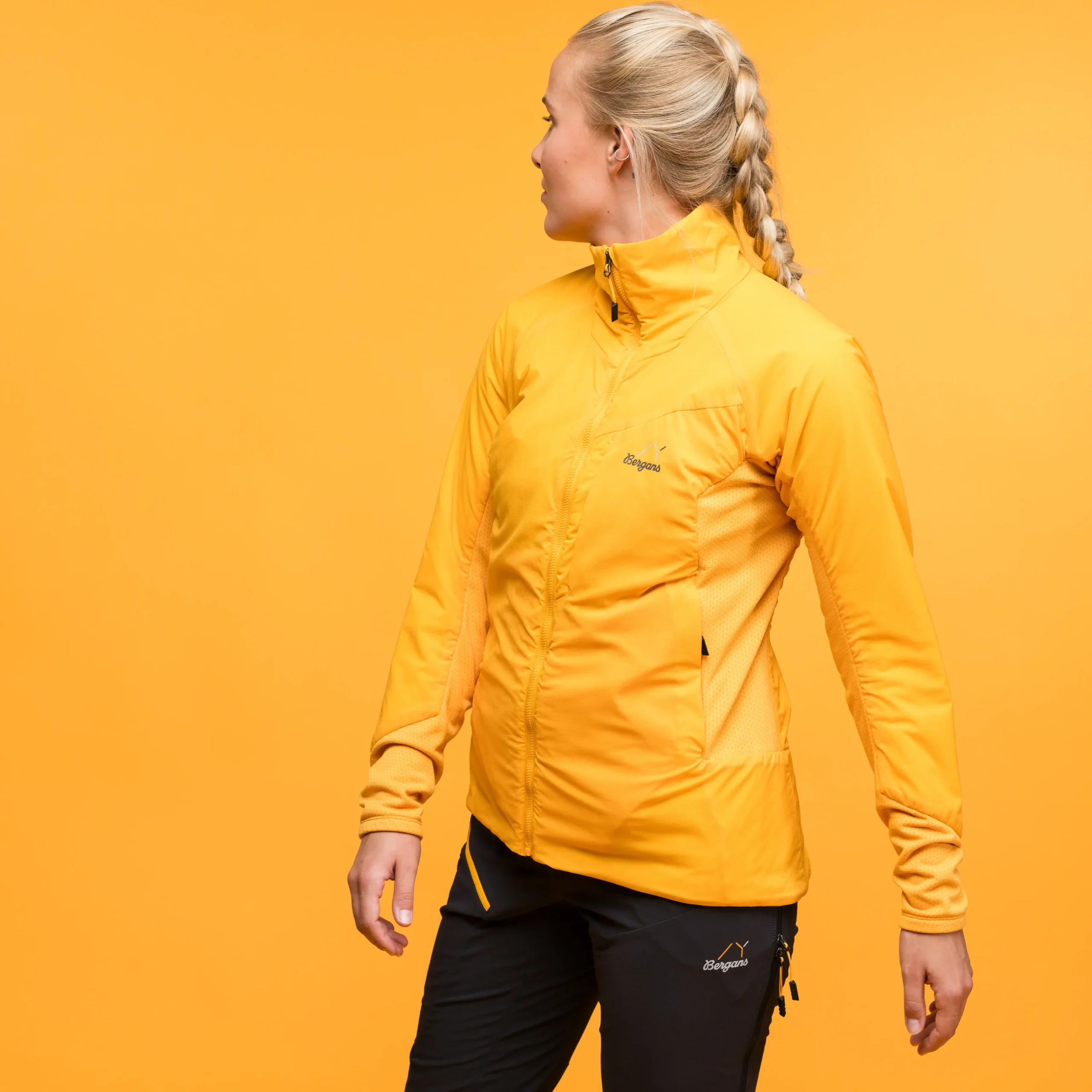 Cheap Bergans Y MountainLine Light Insulated Air Jacket Women - Mango Yellow