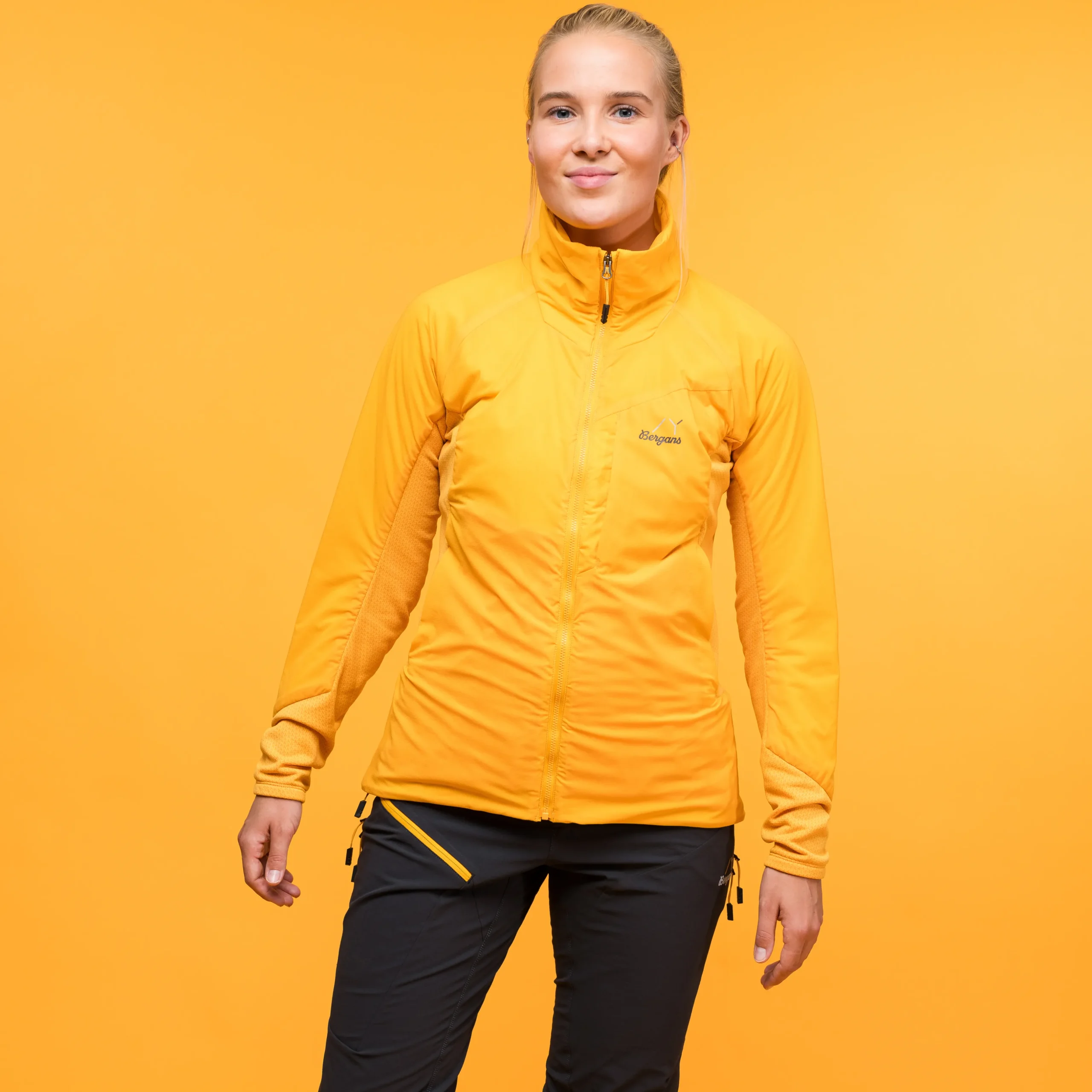 Cheap Bergans Y MountainLine Light Insulated Air Jacket Women - Mango Yellow