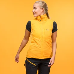 Online Bergans Y MountainLine Light Insulated Air Vest Women - Mango Yellow
