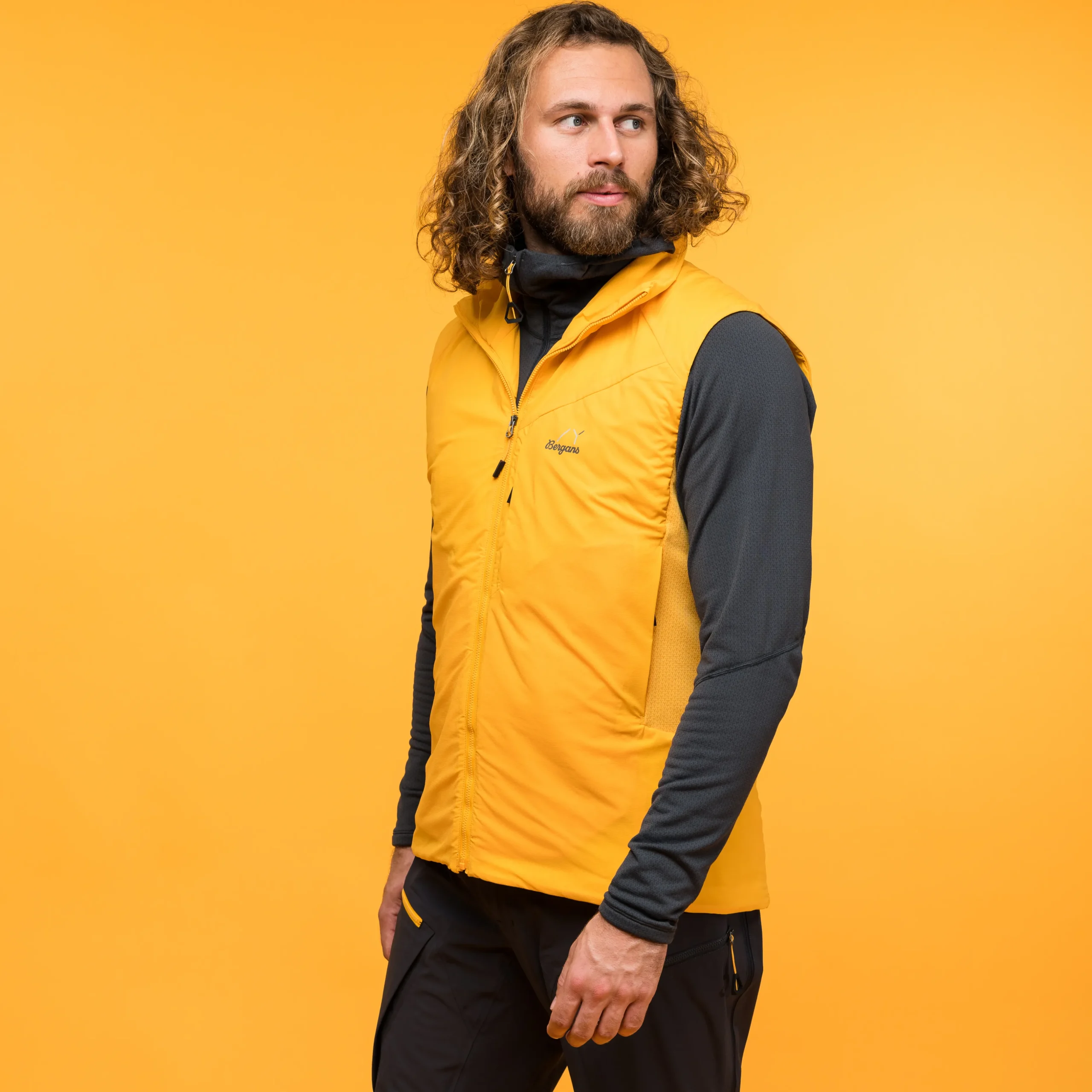 Cheap Bergans Y MountainLine Light Insulated Air Vest Men - Mango Yellow
