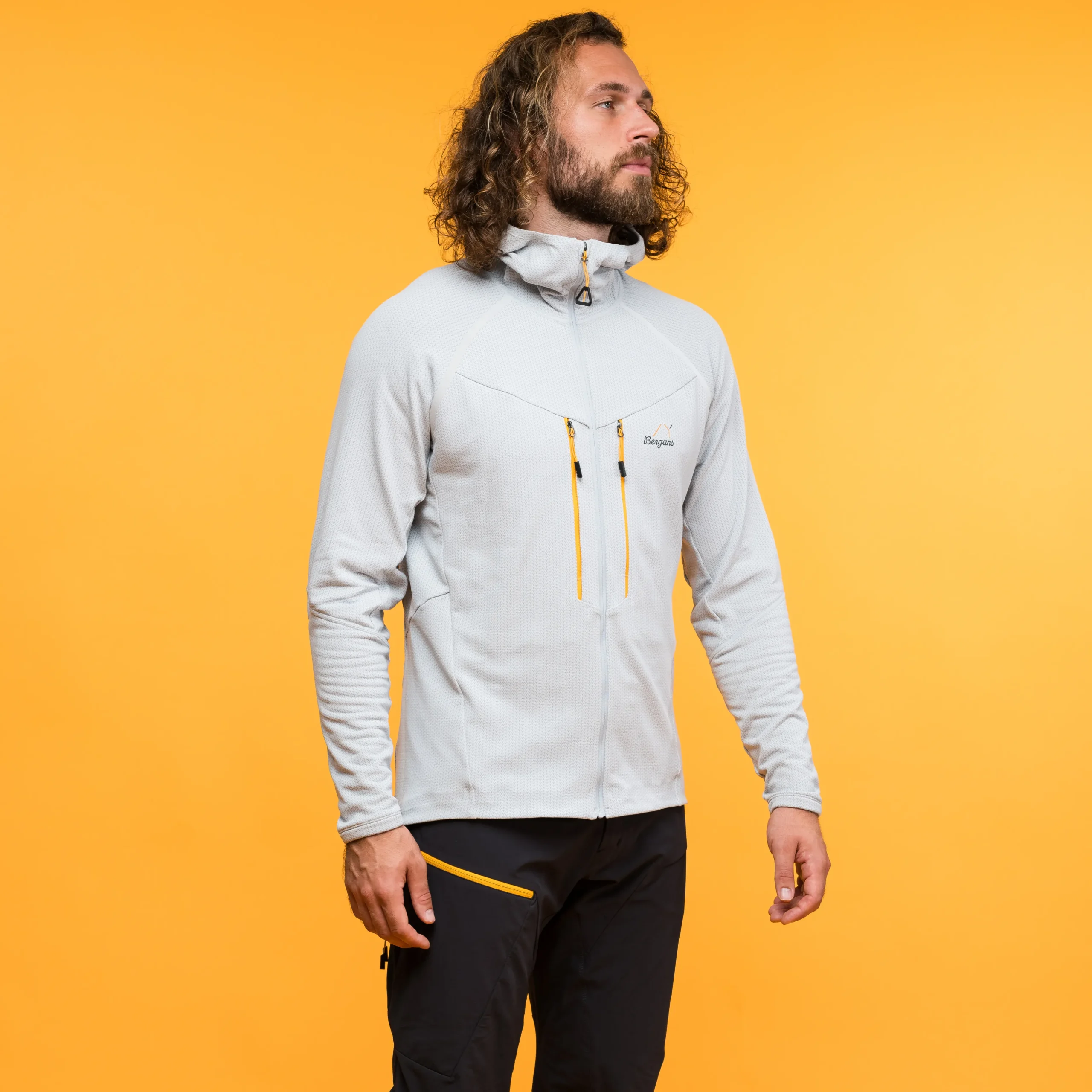 New Bergans Y MountainLine Wooltech Midlayer Jacket Men - Pearl Grey